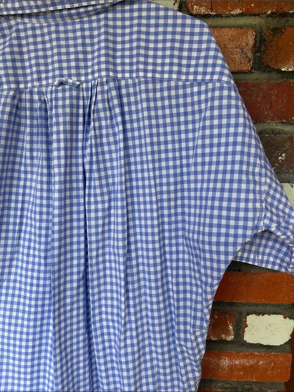 Sara Roka close gingham plaid ruffle hem shirt mini dress Size Small - Picture 10 of 13